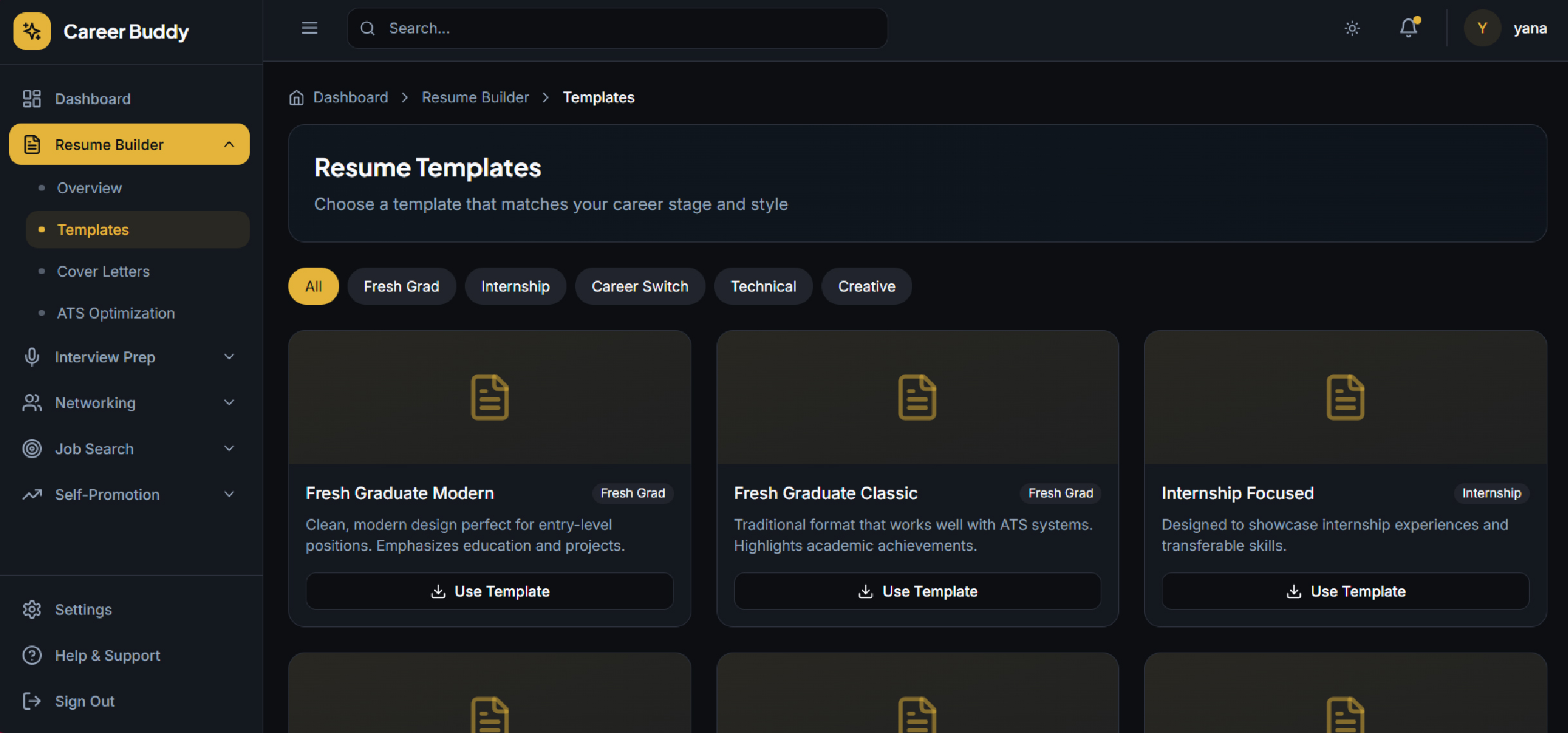 Career Buddy App Design 4