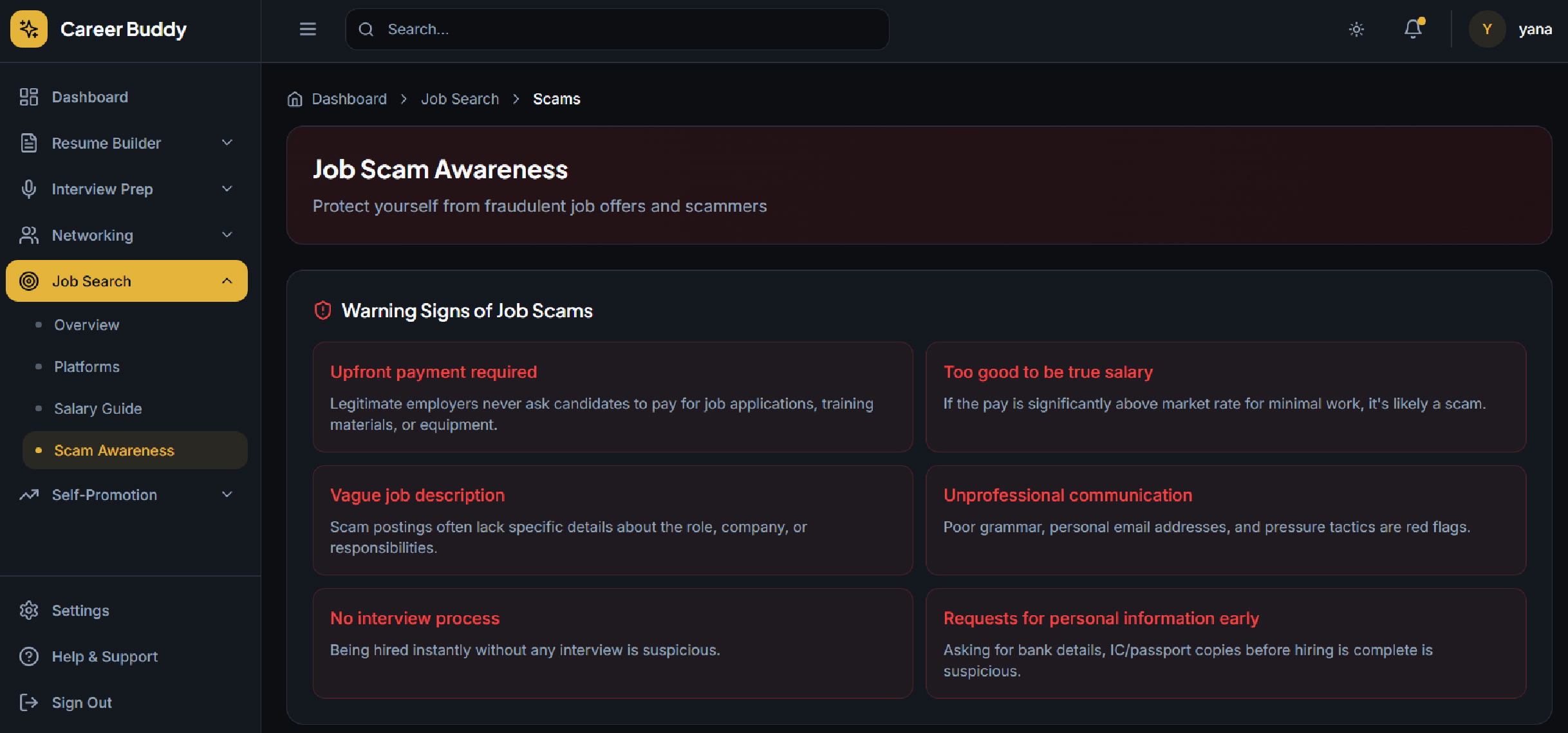 Career Buddy App Design 5